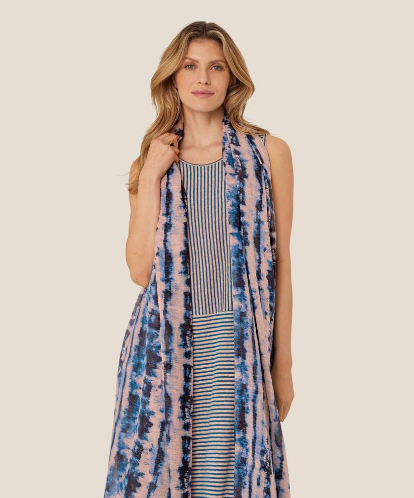 AZUKA SCARF - NAVY PEONY