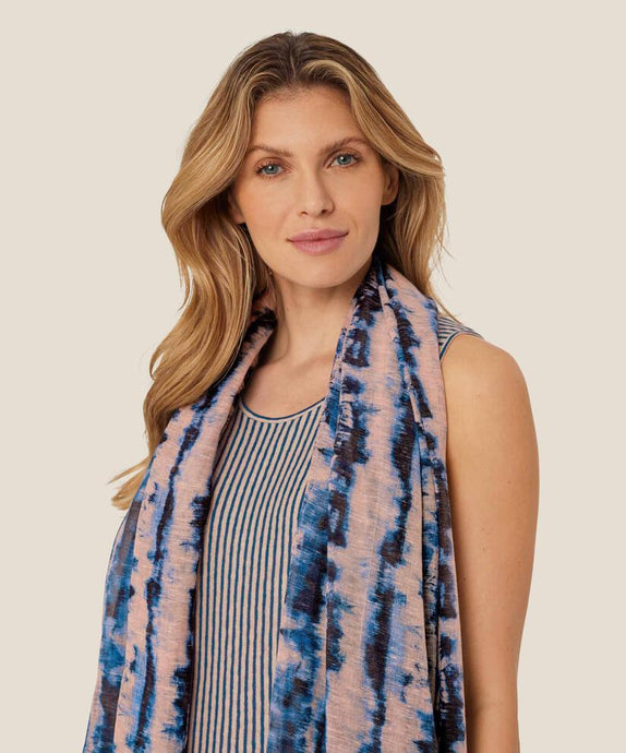 AZUKA SCARF - NAVY PEONY