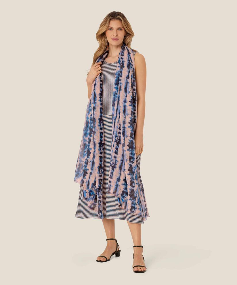 AZUKA SCARF - NAVY PEONY