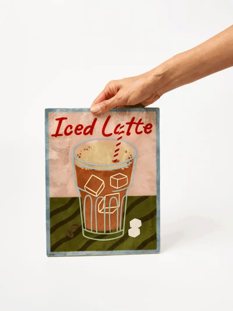 BARISTA WALL ART - ICED LATTE