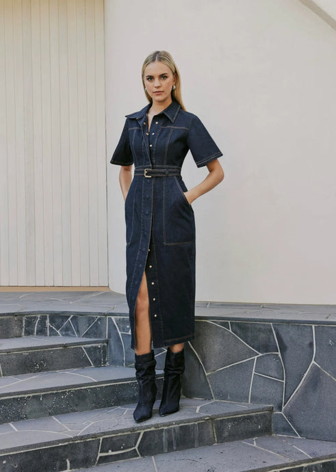 ELYSIA DRESS - INK DENIM