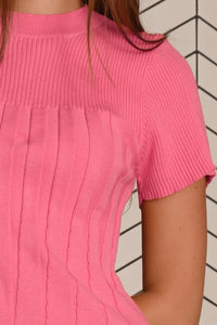 ONE KNIT WONDER TOP - PINK