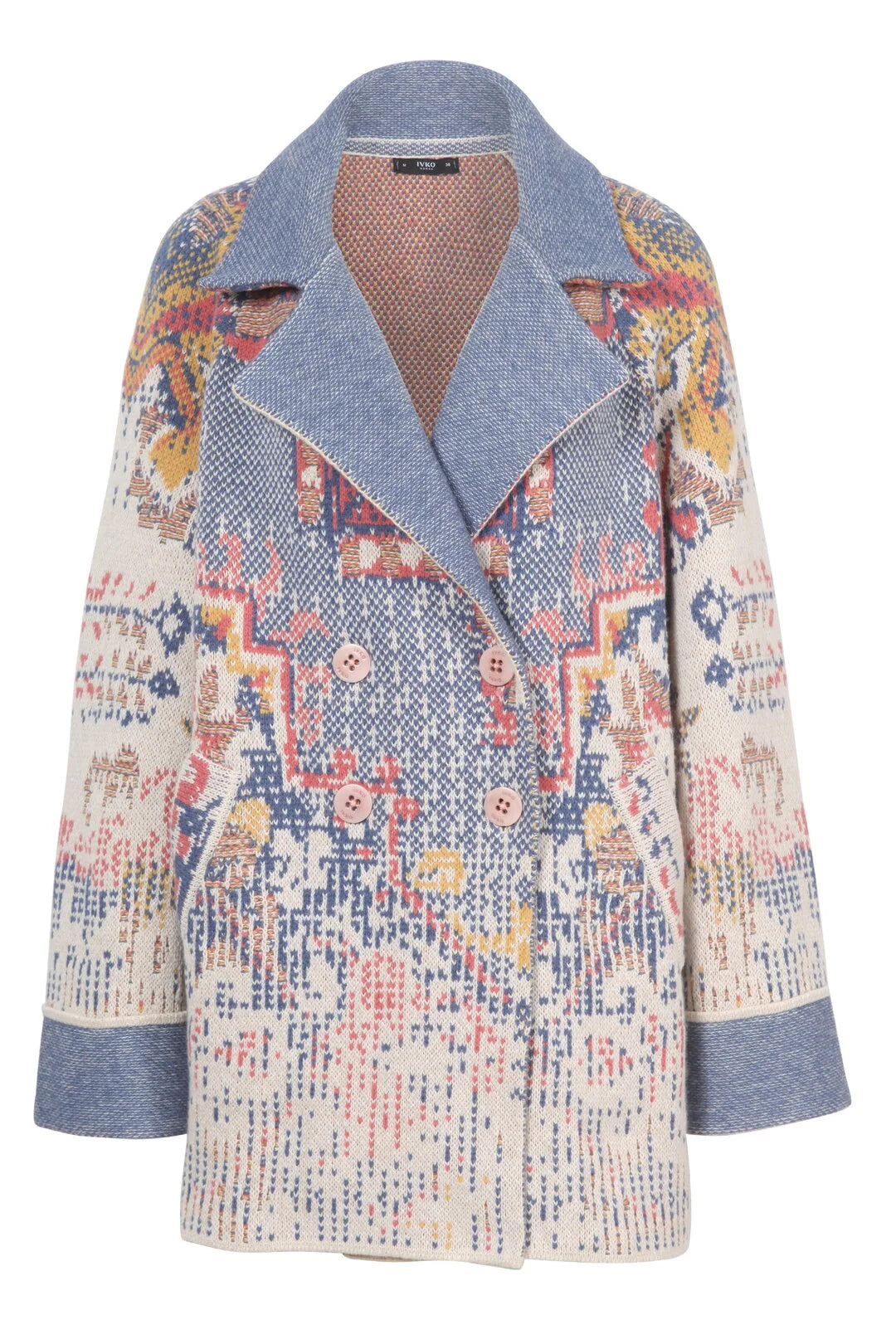 JACQUARD JACKET - KILIM PATTERN - OFF WHITE