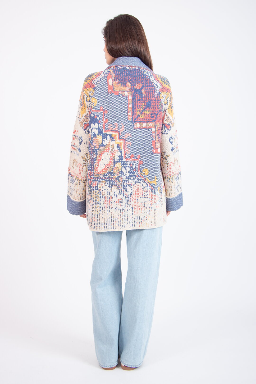 JACQUARD JACKET - KILIM PATTERN - OFF WHITE