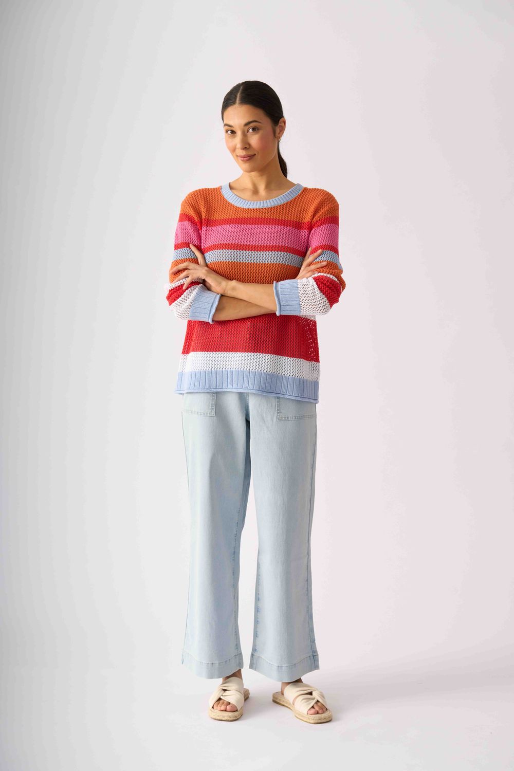 STRIPE A POSE SWEATER - SUNDOWN STRIPE