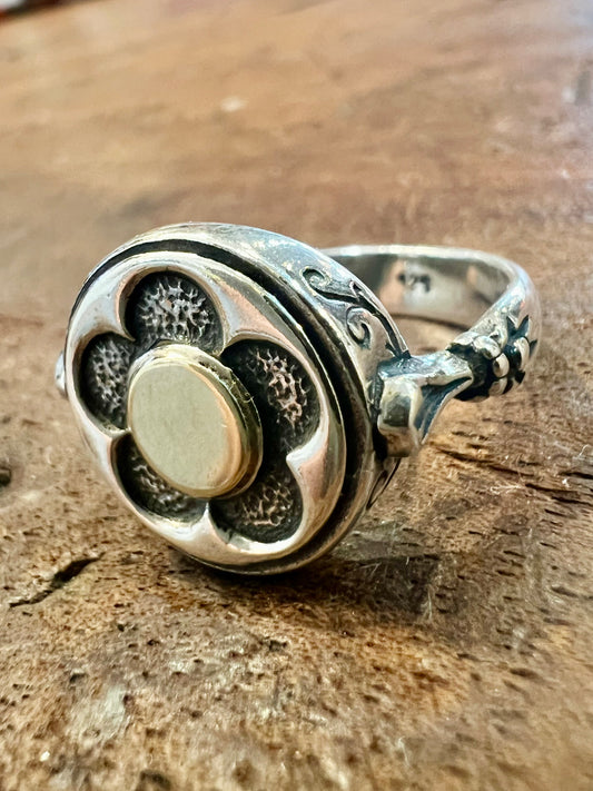 BELLIS SILVER & GOLD RING
