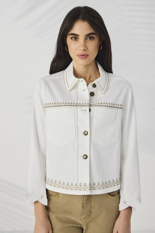 CROSS JACKET - IVORY