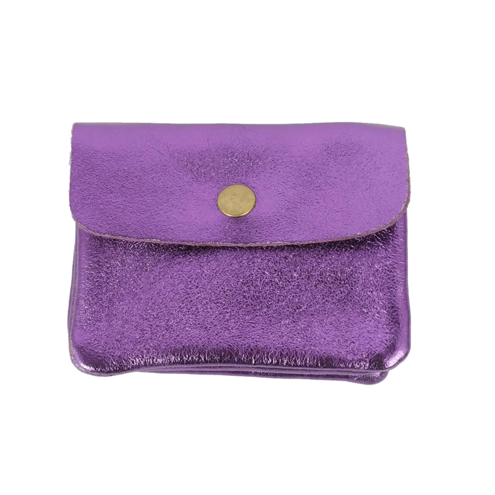 METALLIC COIN PURSE - PURPLE
