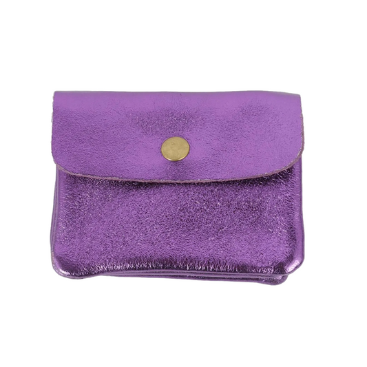 METALLIC COIN PURSE - PURPLE
