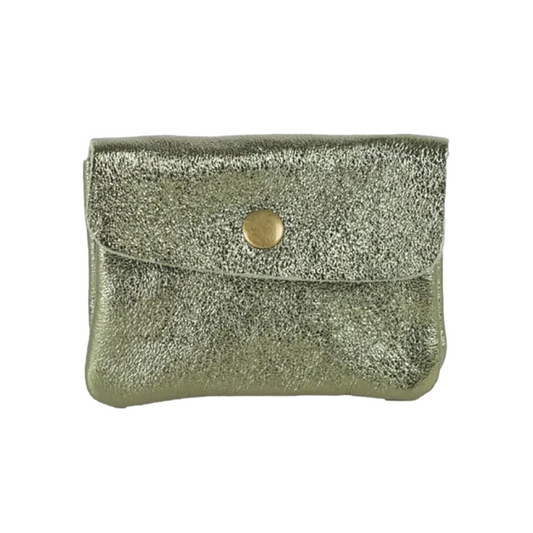 METALLIC COIN PURSE - KHAKI