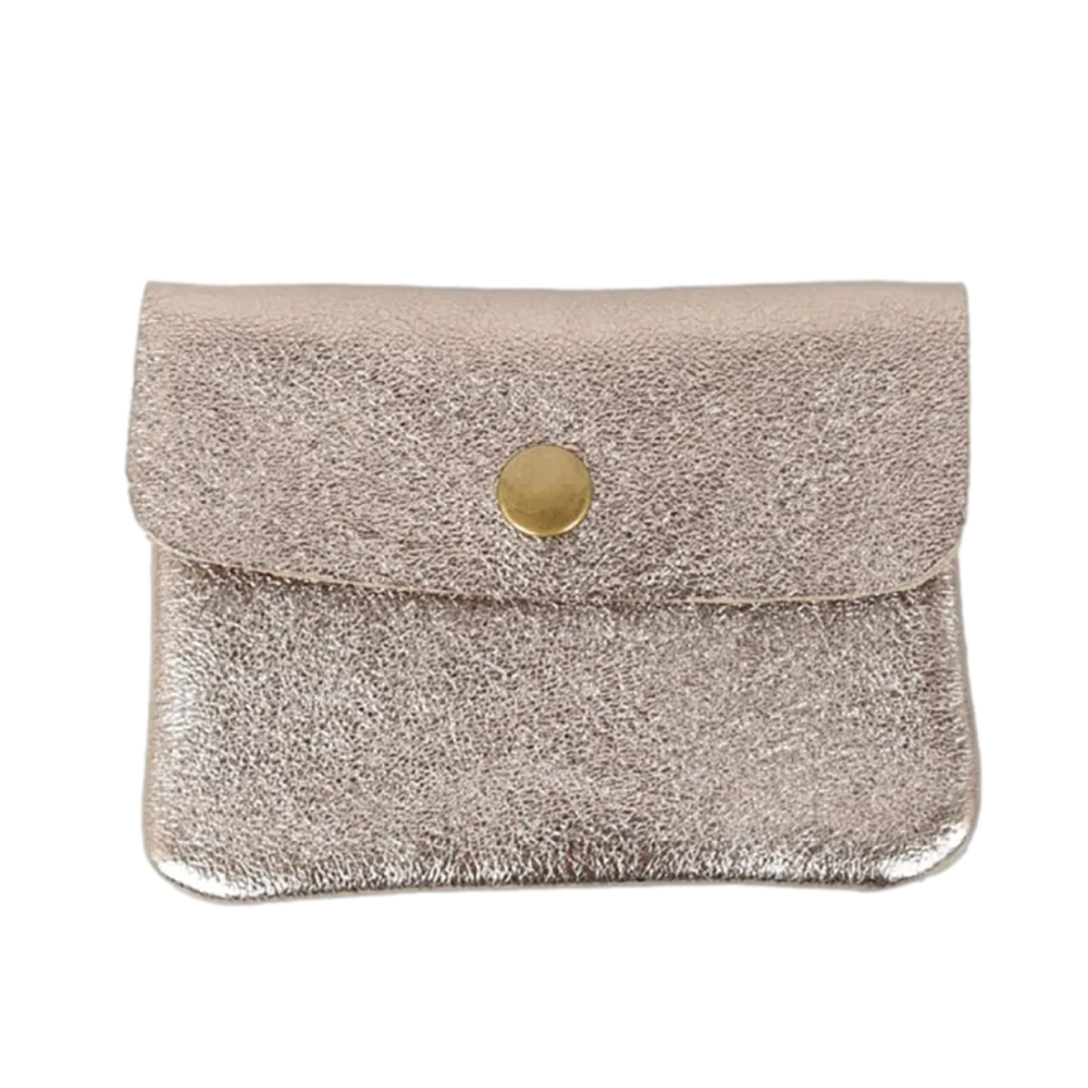 METALLIC COIN PURSE - CHAMPAGNE