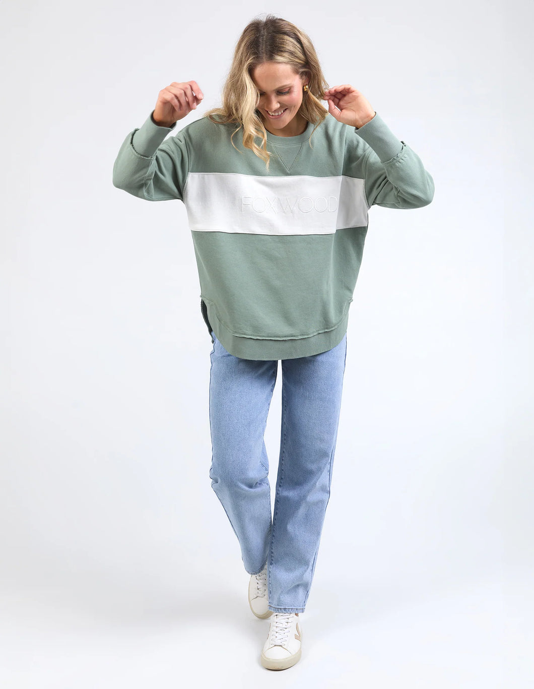 SIMPLIFIED TONAL CREW - SAGE