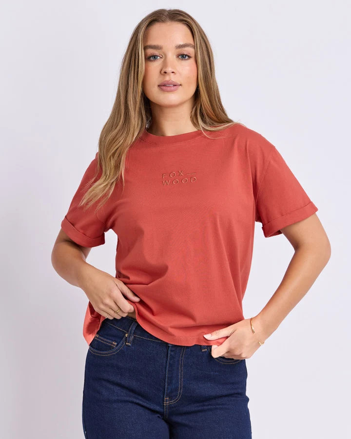 HUNTLEIGH OVERSIZED TEE -  RUST