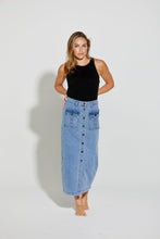 Load image into Gallery viewer, GINSBERG MIDI BUTTON SKIRT