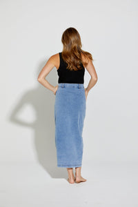 GINSBERG MIDI BUTTON SKIRT