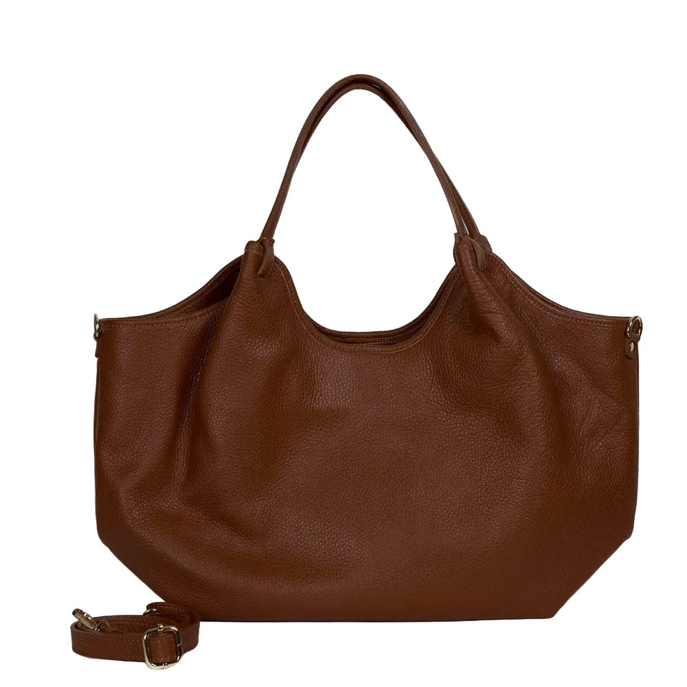 HECTOR CAMEL HANDBAG - LARGE