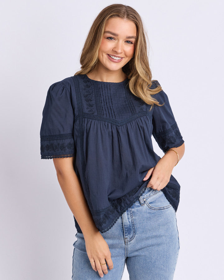 JUNA TOP - DARK SAPPHIRE