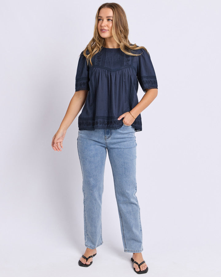 JUNA TOP - DARK SAPPHIRE