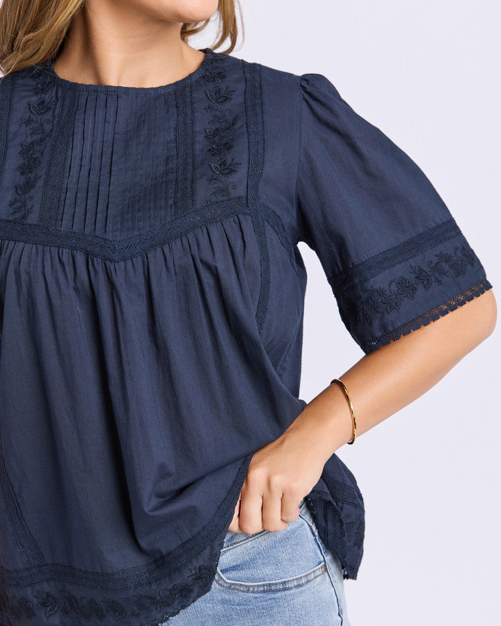 JUNA TOP - DARK SAPPHIRE