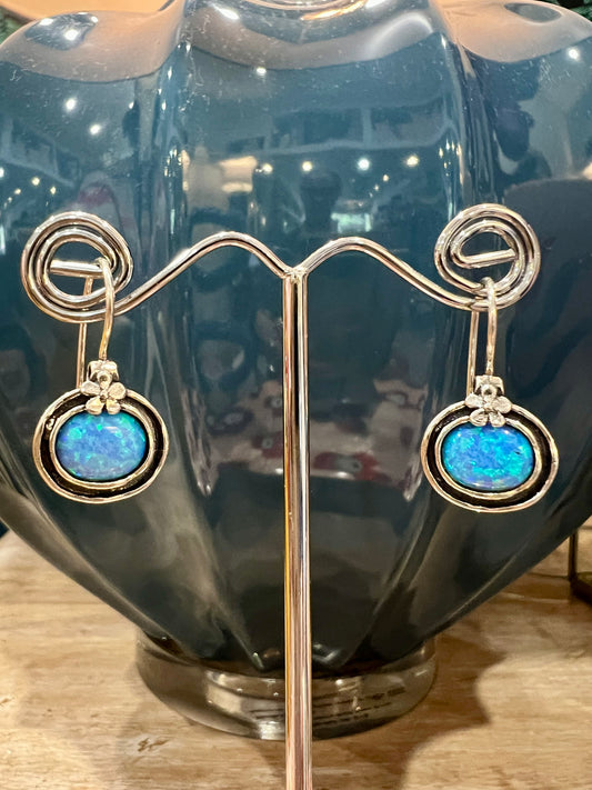 ACACIA SILVER & OPALITE EARRINGS