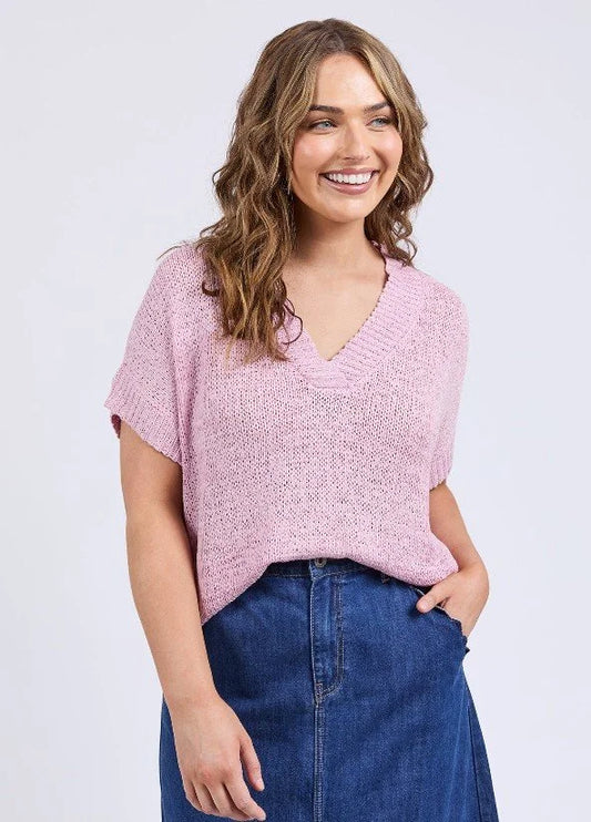 ELBA KNIT TOP - DUSK PINK