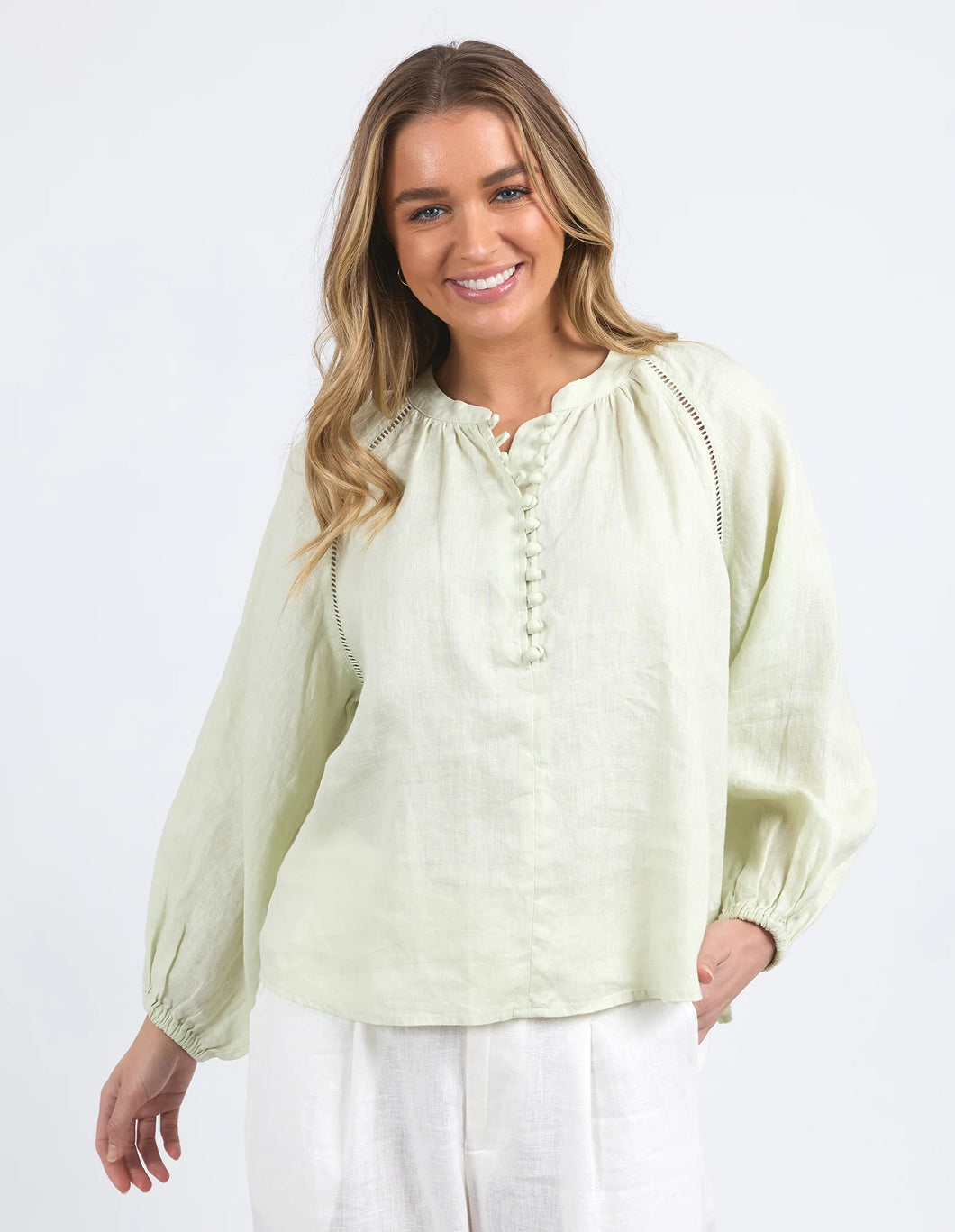 CORSICA BLOUSE - FOG GREEN