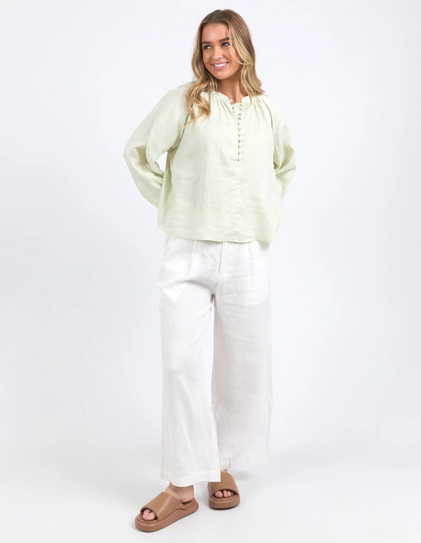 CORSICA BLOUSE - FOG GREEN