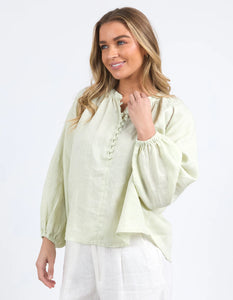 CORSICA BLOUSE - FOG GREEN