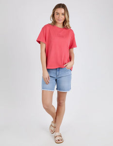 HUNTLEIGH OVERSIZED TEE -  CAYENNE