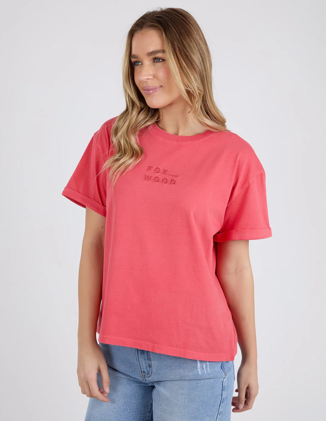 HUNTLEIGH OVERSIZED TEE -  CAYENNE