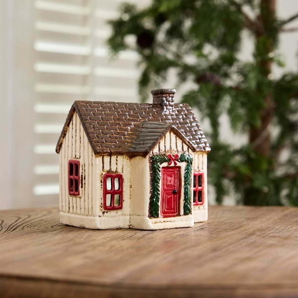 NORGARD TORP GARLAND COTTAGE TEALIGHT