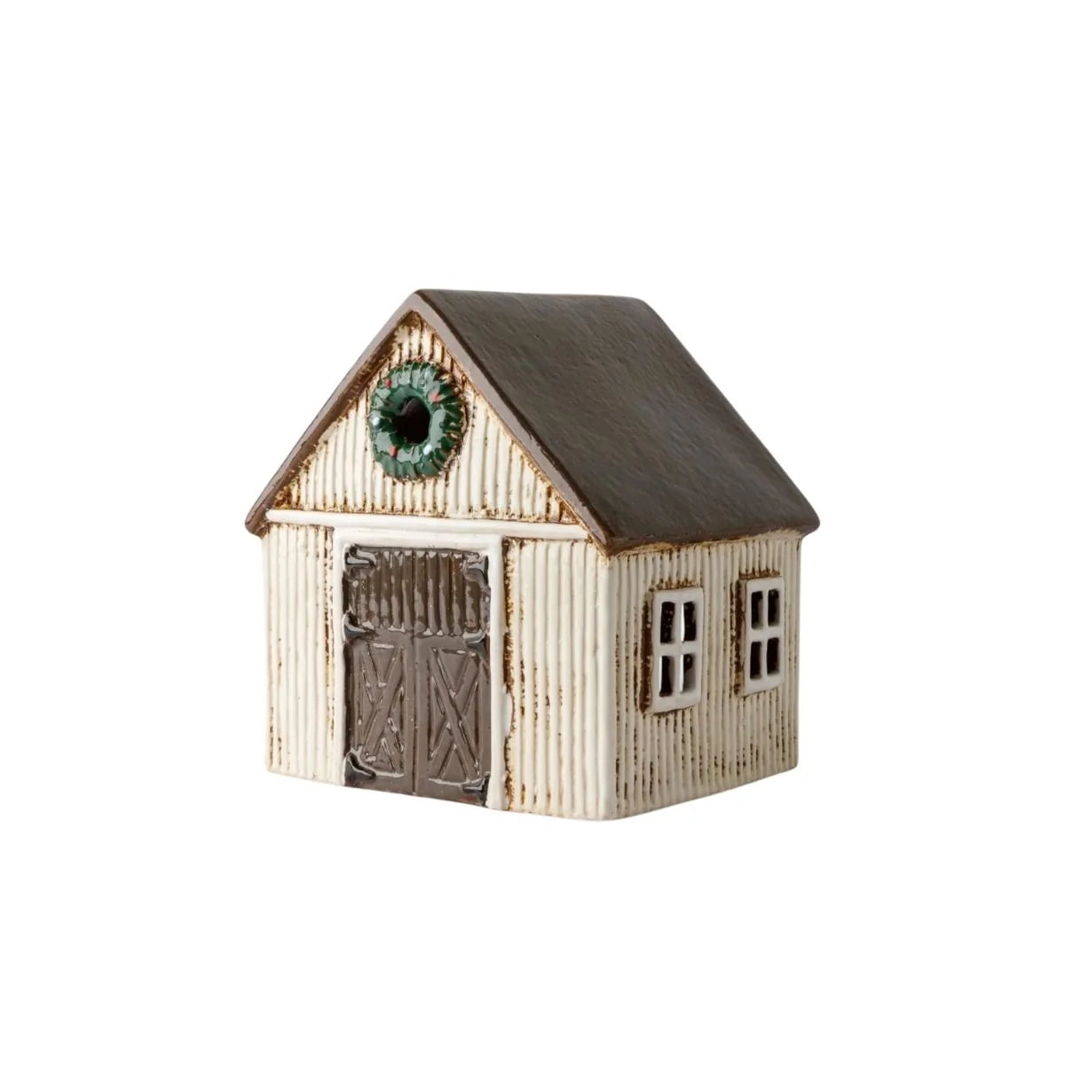 NORGARD TORP STABLE WITH WREATH TEALIGHT