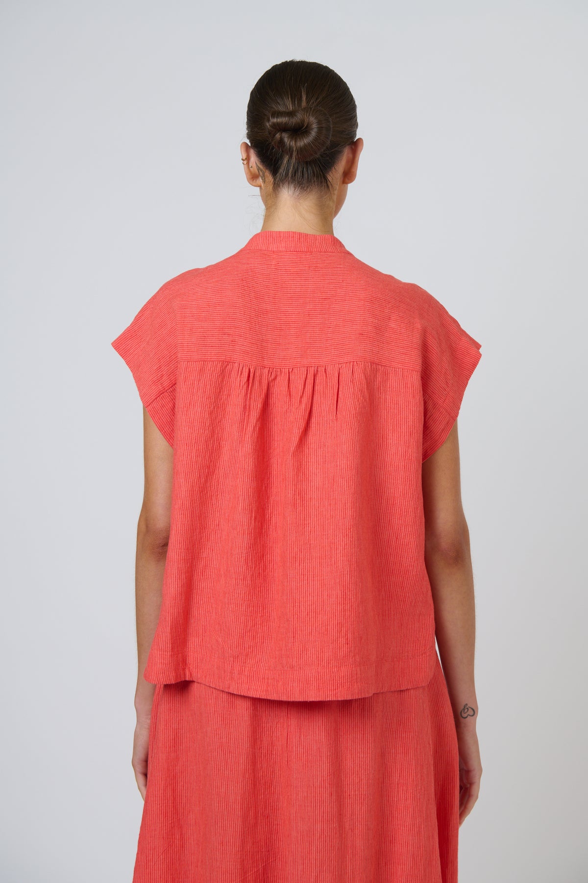 LINEN TOP - SUNSET STRIP