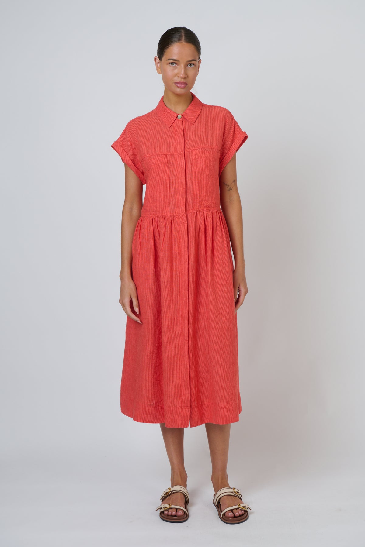 LINEN DRESS - SUNSET STRIP