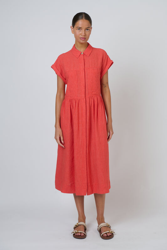 LINEN DRESS - SUNSET STRIP