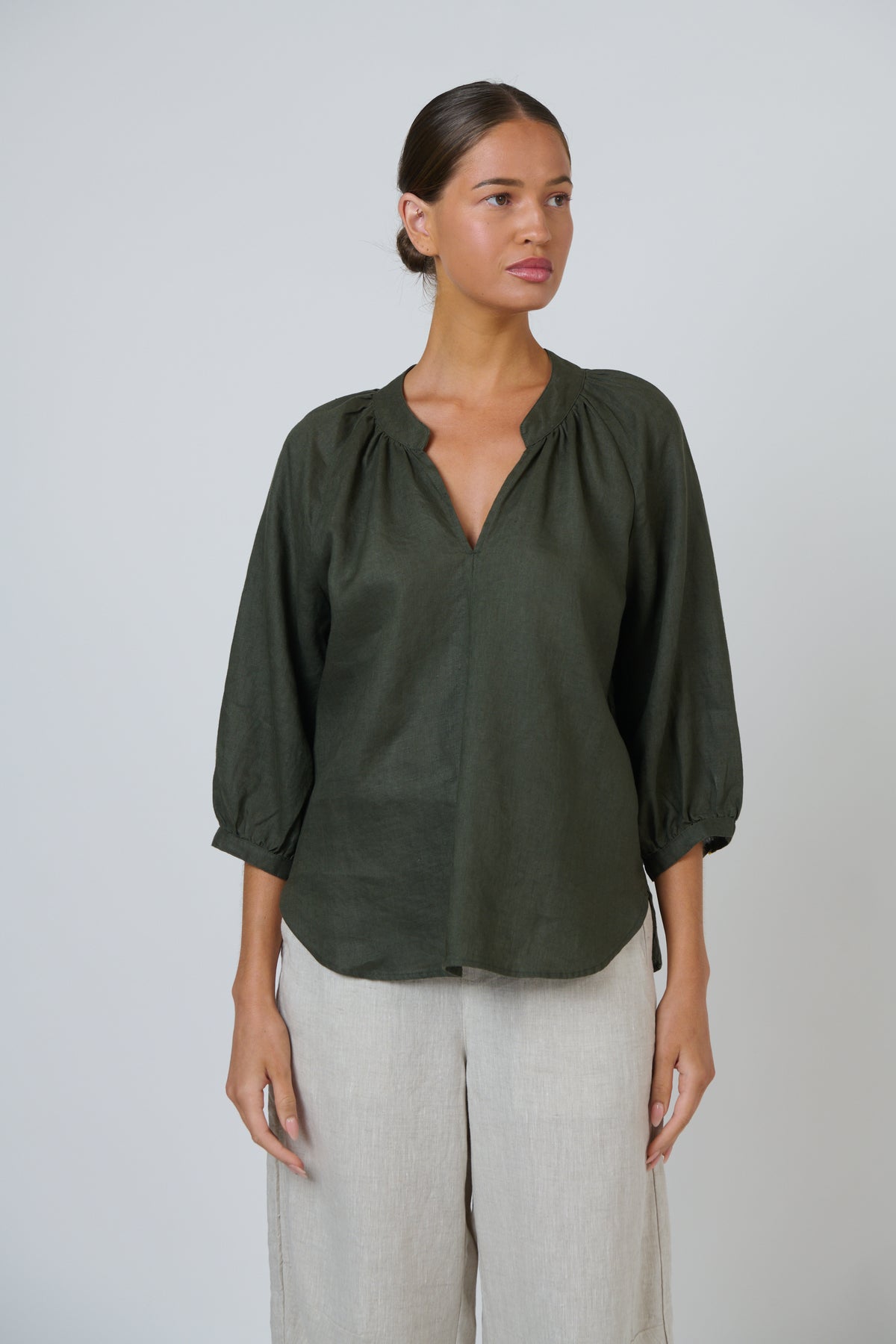 LINEN TOP - TOPIARY