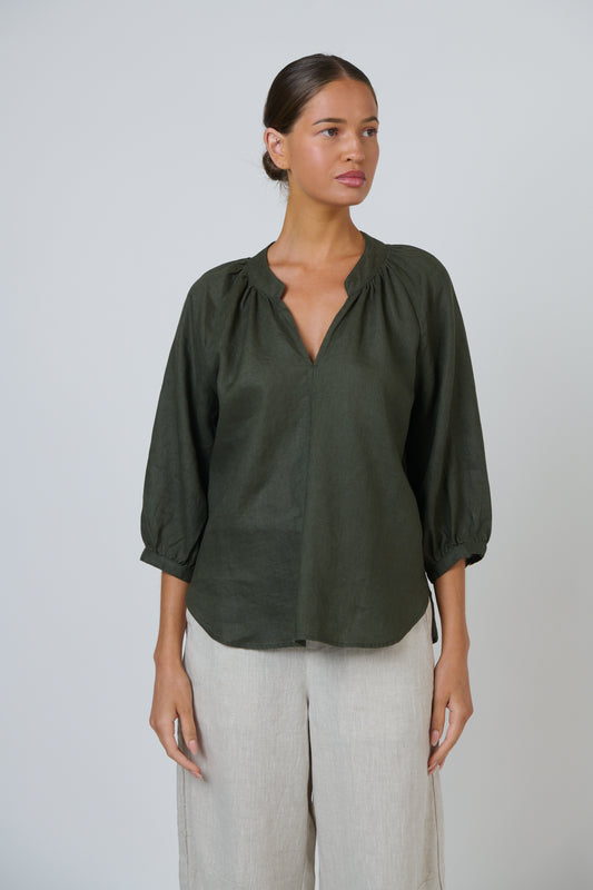 LINEN TOP - TOPIARY