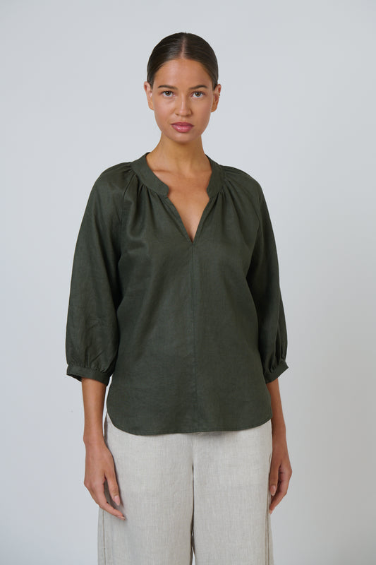LINEN TOP - TOPIARY