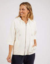 Load image into Gallery viewer, BEACHY ZIP HOODIE - WHITE