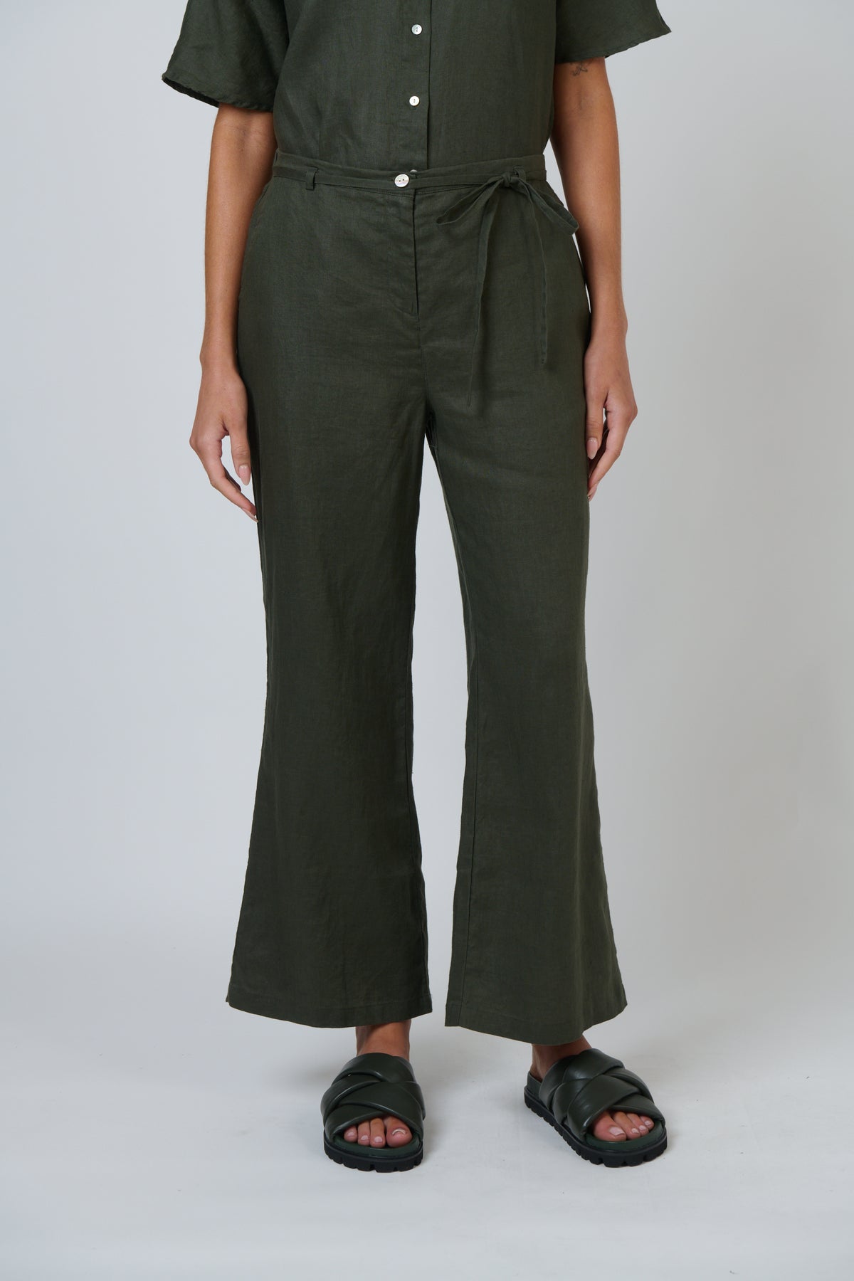 LINEN PANTS - TOPIARY