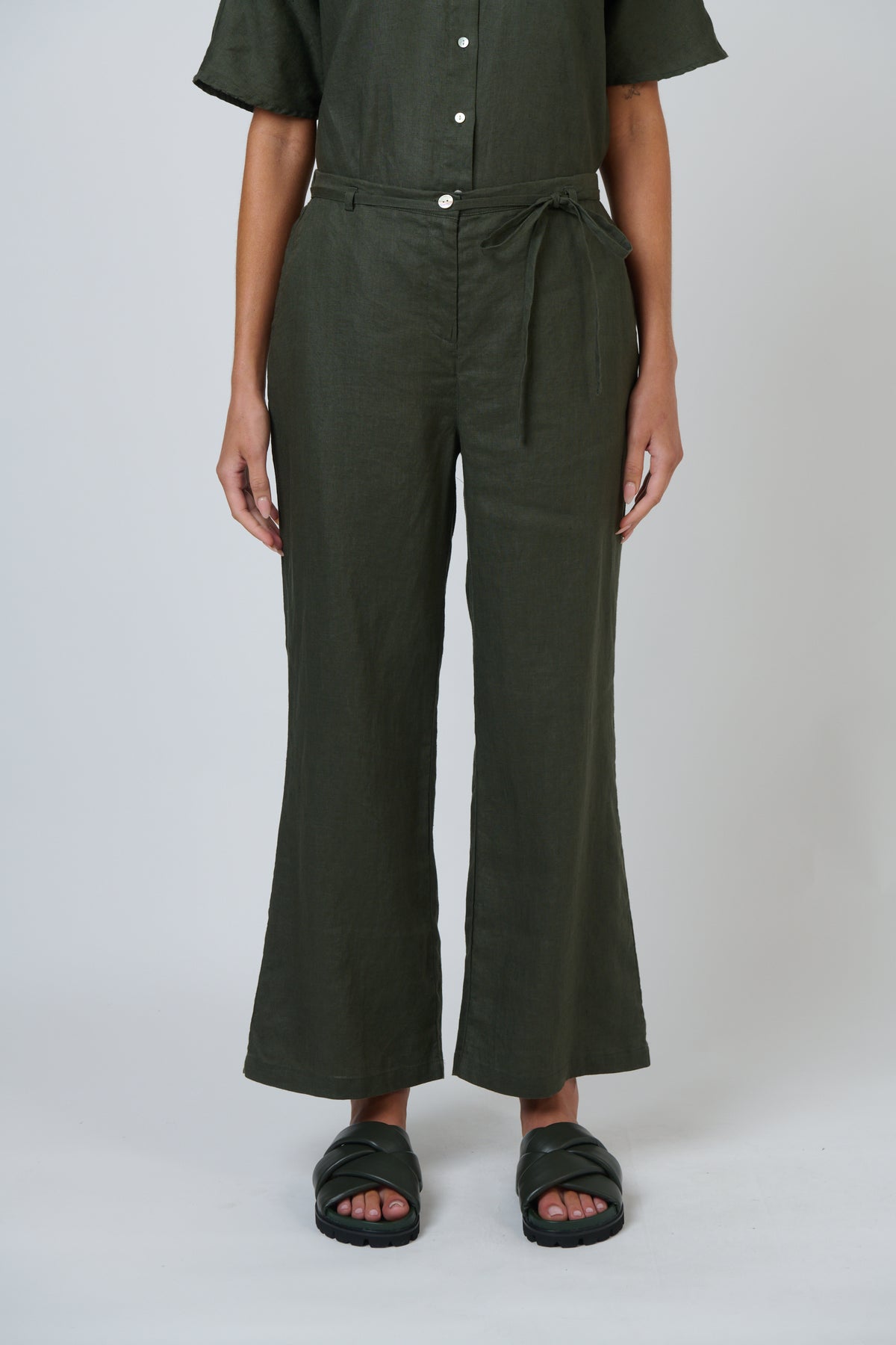 LINEN PANTS - TOPIARY