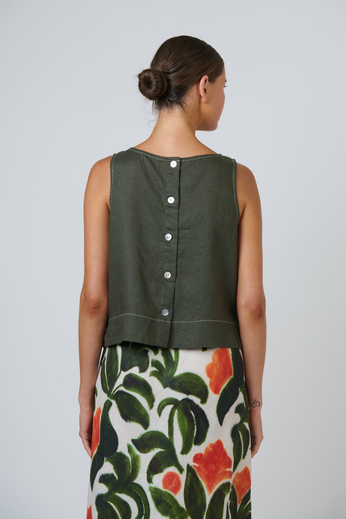 LINEN TOP - TOPIARY