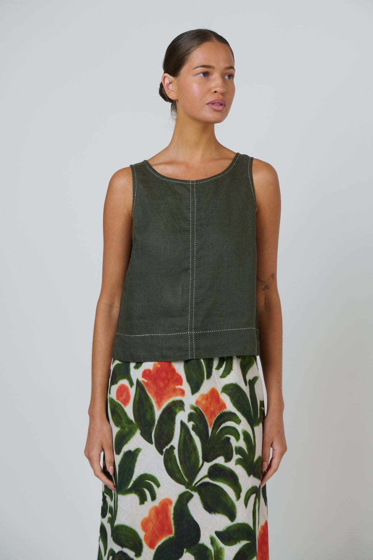 LINEN TOP - TOPIARY