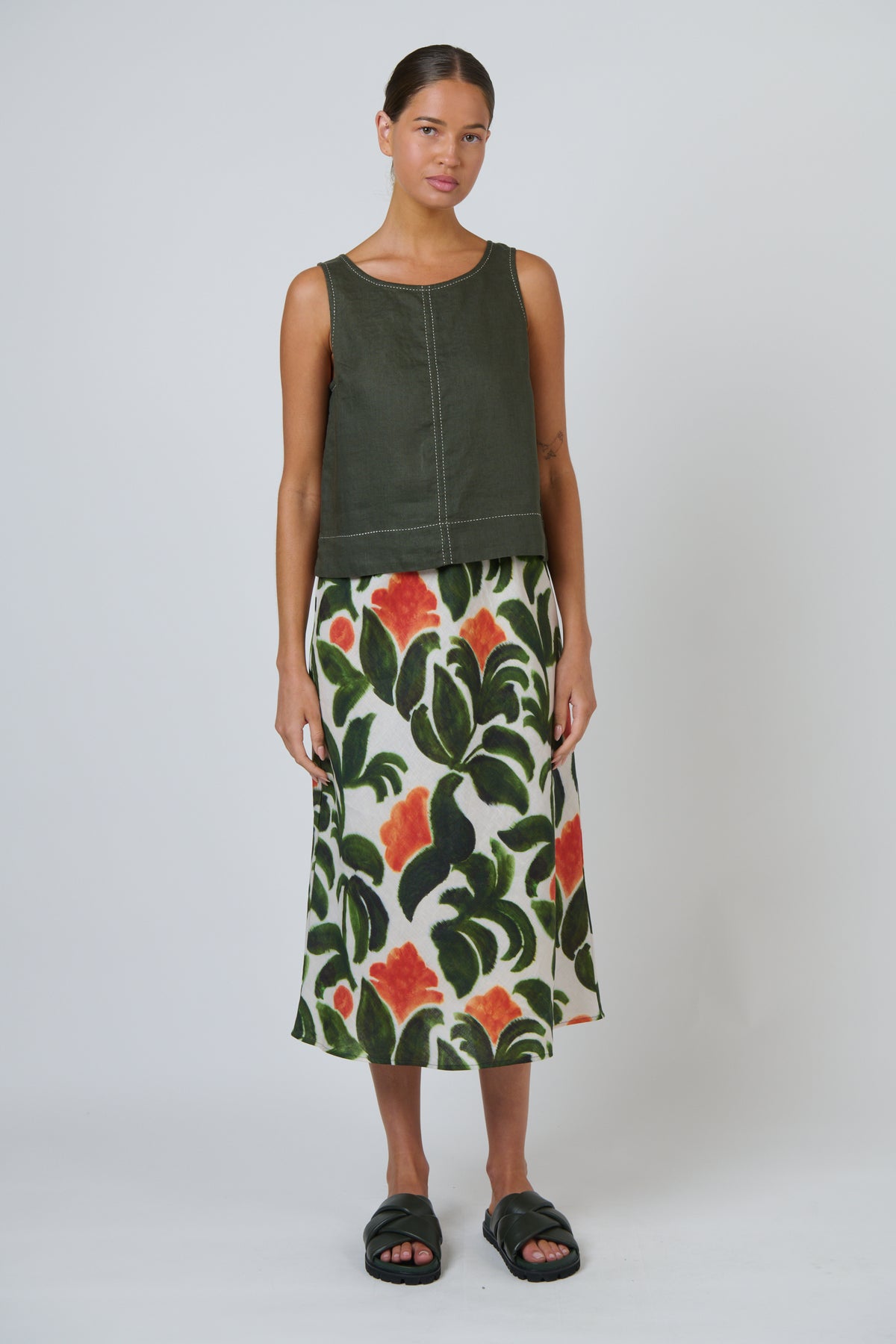 LINEN TOP - TOPIARY