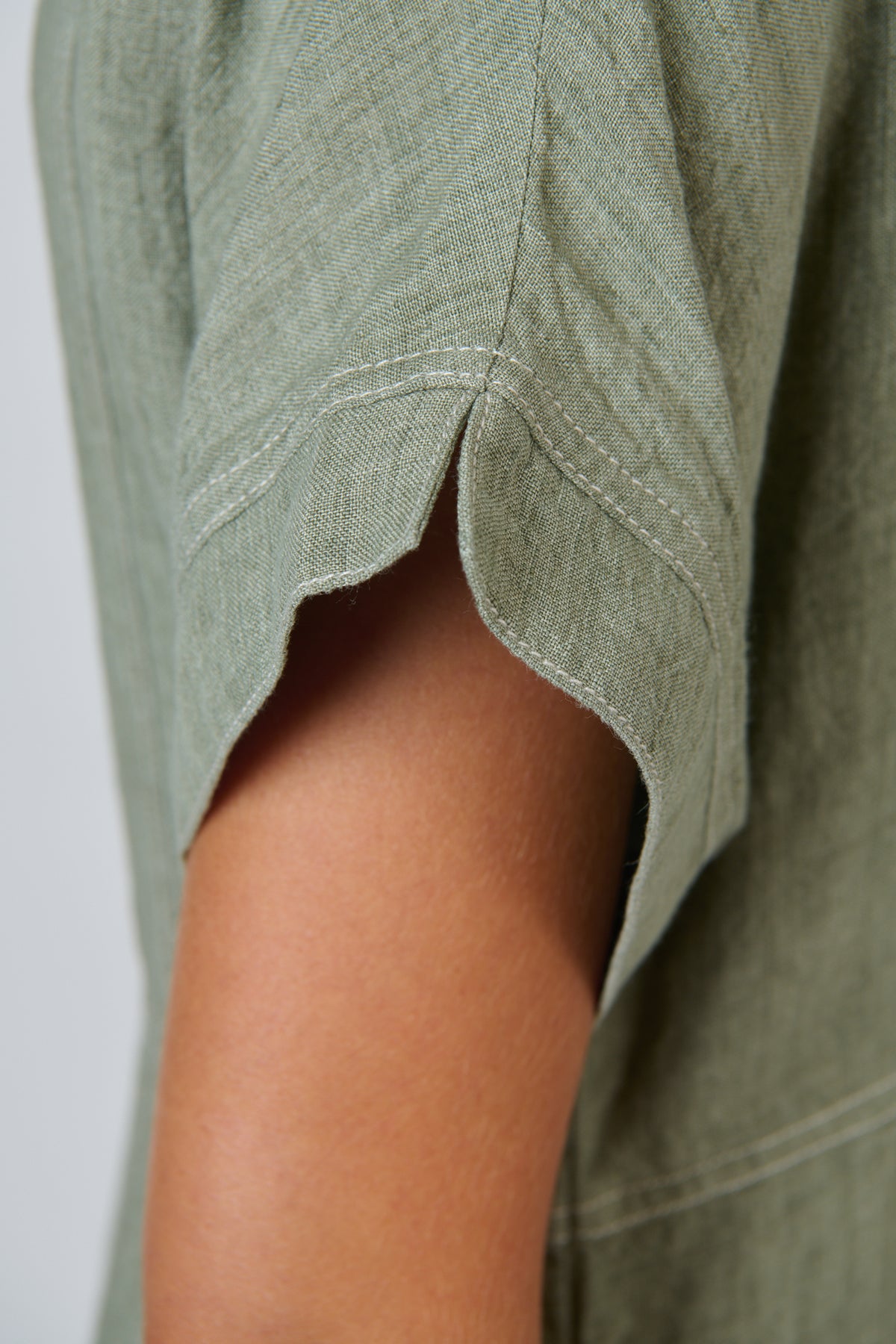 LINEN DRESS - ARTICHOKE