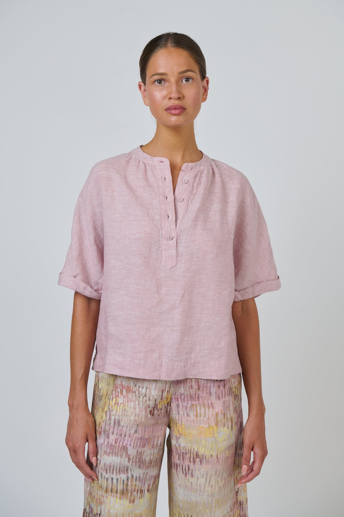 LINEN TOP - RADISH