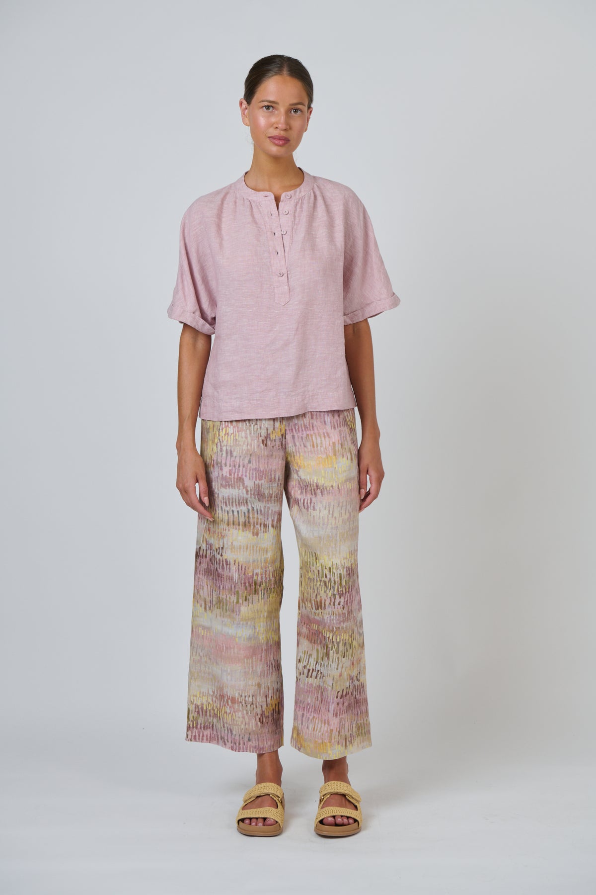 LINEN TOP - RADISH