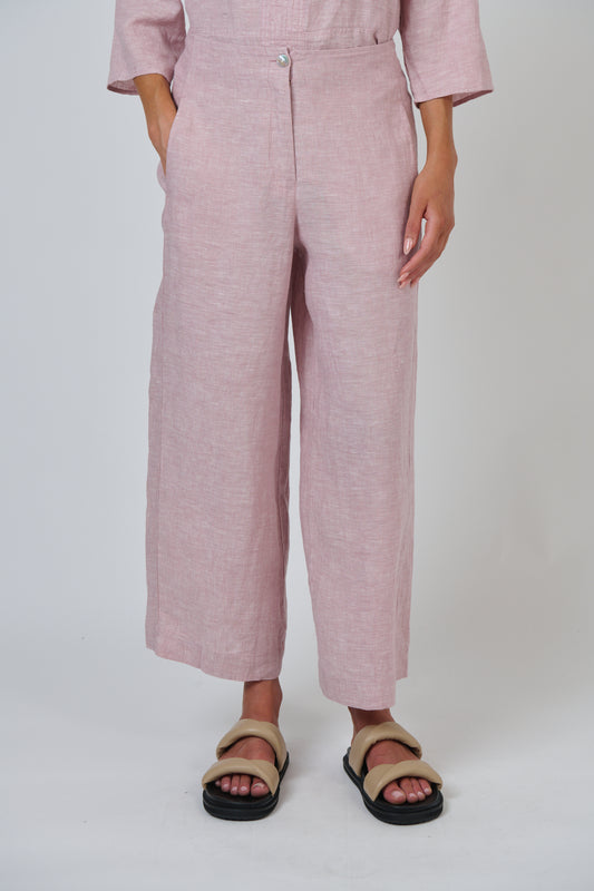 LINEN PANTS - RADISH