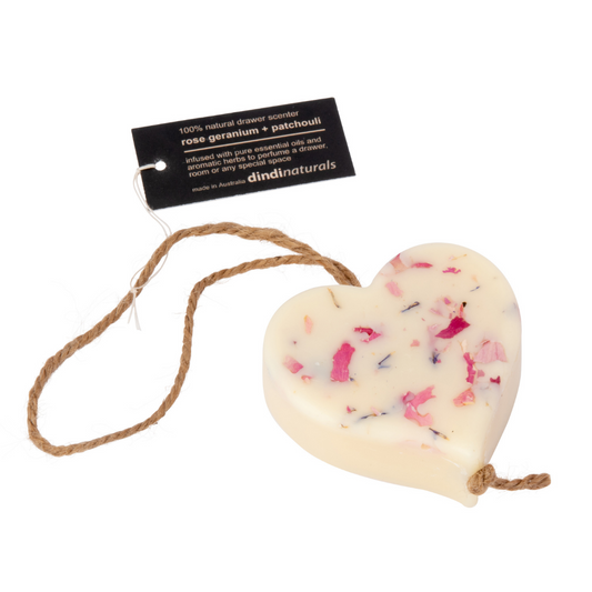 WAX HEART - ROSE GERANIUM