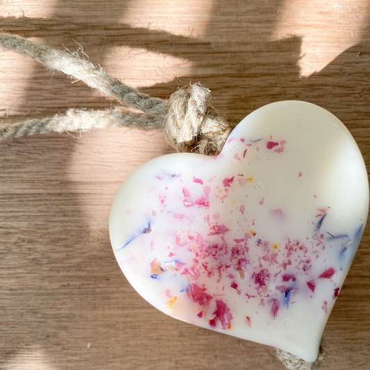 WAX HEART - ROSE GERANIUM